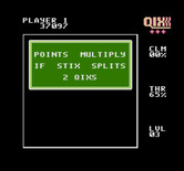 Qix for NES / Famicom - Points multiply if stix splits 2 qix...