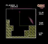 Qix for NES / Famicom - If the Qix touches one of the lines you are drawing a life is lost...
