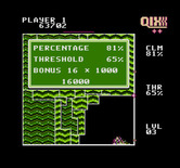 Qix for NES / Famicom - I didn't split the Qix, but level completed...