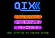Qix for Apple II - The main menu.
