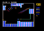 Qix for Apple II - Level 4 adds some tougher opponents...