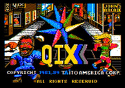 Qix for Apple II - Title screen.