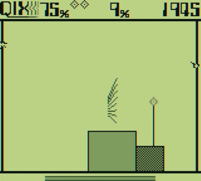 Qix Game Boy Screenshot: Game start.