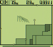 Qix for Game Boy - There are now four sparx patrolling the borders...