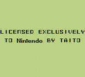 Qix for Game Boy - License screen.