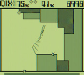 Qix for Game Boy - Slowly claiming territory...