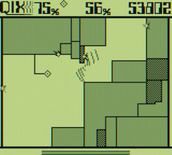 Qix for Game Boy - Slowly trapping the Qix...
