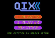 Qix for Apple II - Select number of players.