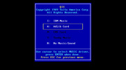 Qix for IBM PC/Compatibles - Select a sound mode.
