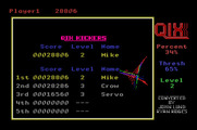 Qix for Apple IIgs - Game over. A new high score!