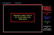Qix for Apple IIgs - Points are multiplied if you split the two Qix.