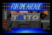 Qix for Apple IIgs - Taito fun time arcade logo.