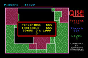 Qix for Apple IIgs - No bonus points are earned if you exactly meet the threshold for the level.
