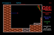 Qix for Apple IIgs - Gameplay; slowly trapping the Qix.