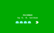 Packman for IBM PC/Compatibles - Title screen, 2nd part; Packman chases the ghosts.
