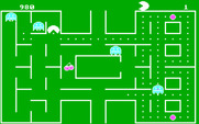 Packman for IBM PC/Compatibles - Packman can eat the ghosts when they are blue.