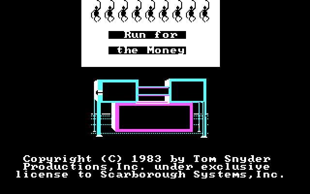 Run for the Money IBM PC/Compatibles Screenshot: Title screen.