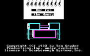 Run for the Money for IBM PC/Compatibles - Title screen.