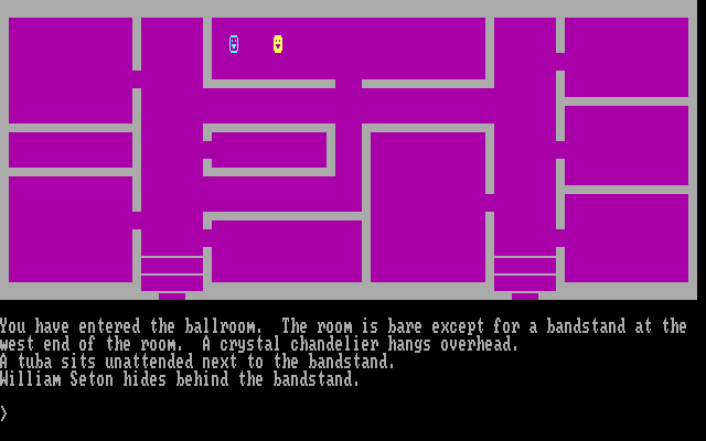 Sleuth IBM PC/Compatibles Screenshot: Can the person in this room provide any information?