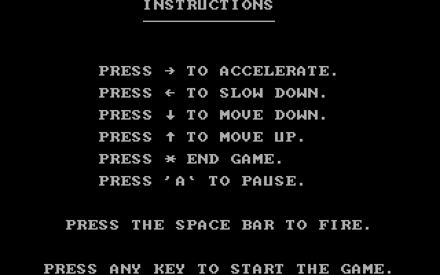 Starmaxx IBM PC/Compatibles Screenshot: The main menu.