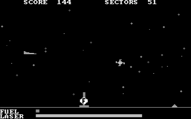 Starmaxx IBM PC/Compatibles Screenshot: Here's a rare opportunity to pick up some extra fuel!