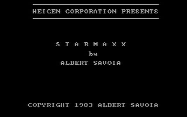 Starmaxx IBM PC/Compatibles Screenshot: Title screen.