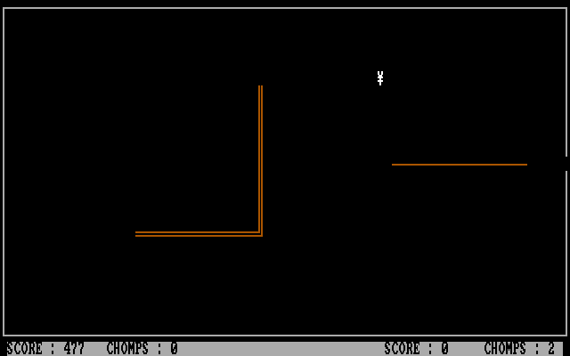 John Chenault's Snake! IBM PC/Compatibles Screenshot: A bonus to munch on has appeared!