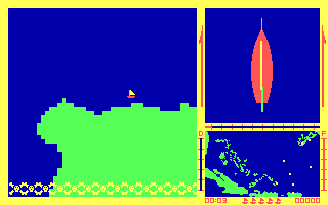 Sailing ...An Adventure in The Bermuda Triangle IBM PC/Compatibles Screenshot: Starting a new game.