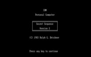 Secret Sequence for IBM PC/Compatibles - Title screen.
