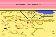 Decision in the Desert for Atari 8-bit - Prepare for battle! Starting a scenario during the day.