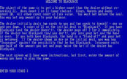 Blackjack for IBM PC/Compatibles - Welcome to Blackjack!