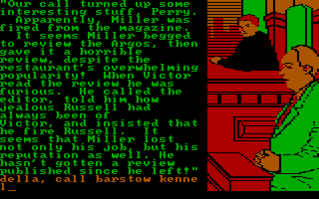 Perry Mason: The Case of the Mandarin Murder IBM PC/Compatibles Screenshot: Della is very resourceful!