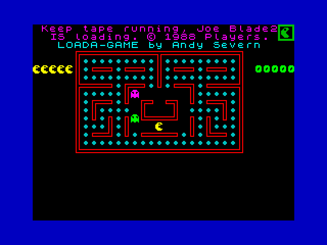 Joe Blade II ZX Spectrum Screenshot: Loading screen.