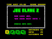 Joe Blade II for ZX Spectrum - Game over.