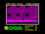 Joe Blade II for ZX Spectrum - Some shady characters in a dead end...