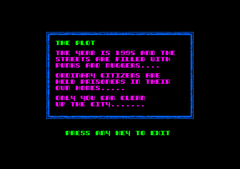 Joe Blade II Amstrad CPC Screenshot: The plot...