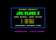 Joe Blade II for Amstrad CPC - Title screen and main menu.