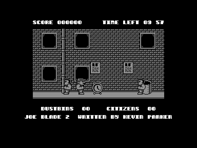 Joe Blade II Commodore 16 & Plus/4 Screenshot: Game start.
