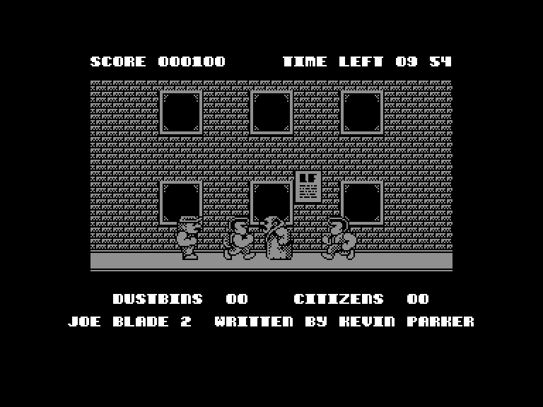 Joe Blade II Commodore 16 & Plus/4 Screenshot: Here's a suspect looking character...