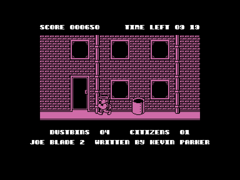 Joe Blade II Commodore 16 & Plus/4 Screenshot: Let's see where this door goes...