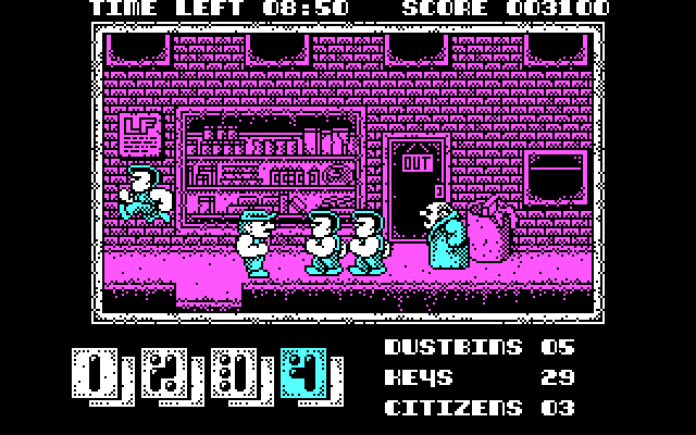 Joe Blade II IBM PC/Compatibles Screenshot: Lots of bad guys here...