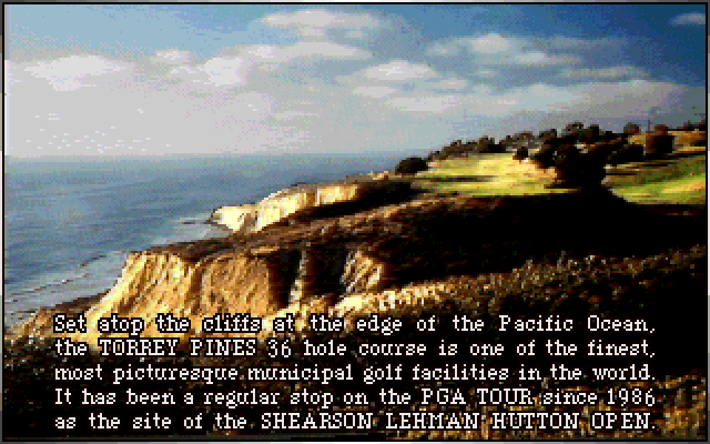 Links: The Challenge of Golf Amiga Screenshot: Course overview.