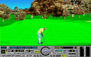 Links: The Challenge of Golf for Amiga - Use the grid to help see the breaks on the green.