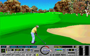 Links: The Challenge of Golf for Amiga - That was close, almost landed in the sand!