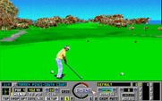 Links: The Challenge of Golf for Amiga - Game start; on the first tee...