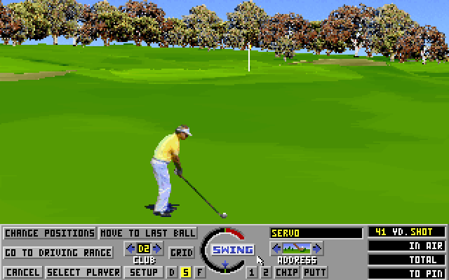 Links: The Challenge of Golf IBM PC/Compatibles Screenshot: Practice chipping and putting...