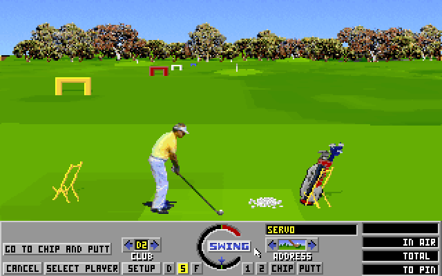 Links: The Challenge of Golf IBM PC/Compatibles Screenshot: Practice driving...