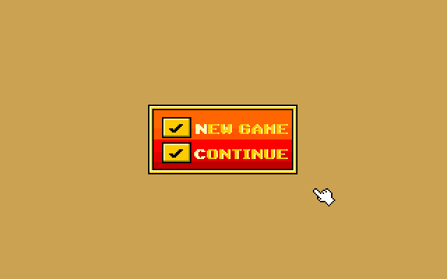 Ant Attack IBM PC/Compatibles Screenshot: New game, or continue a saved game?