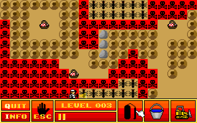 Ant Attack IBM PC/Compatibles Screenshot: The ants are contained!