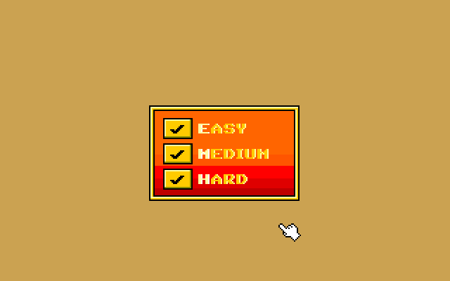 Ant Attack IBM PC/Compatibles Screenshot: Select a difficulty level.